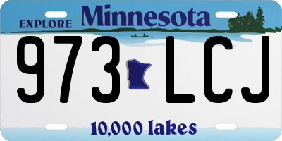 MN license plate 973LCJ