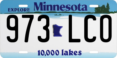 MN license plate 973LCO