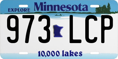 MN license plate 973LCP