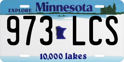 MN license plate 973LCS