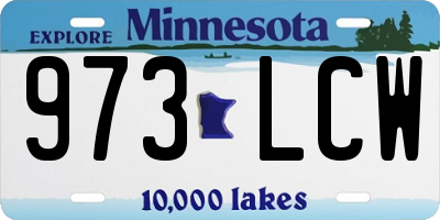 MN license plate 973LCW