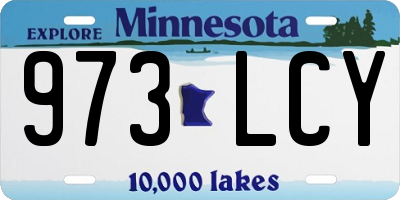 MN license plate 973LCY