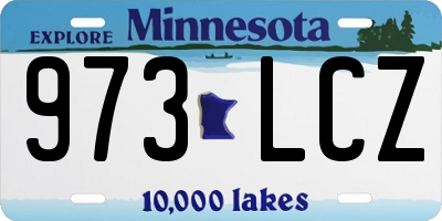 MN license plate 973LCZ