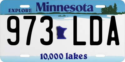 MN license plate 973LDA