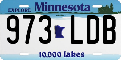 MN license plate 973LDB
