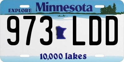 MN license plate 973LDD