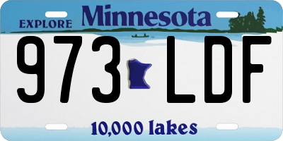 MN license plate 973LDF