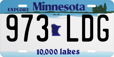 MN license plate 973LDG