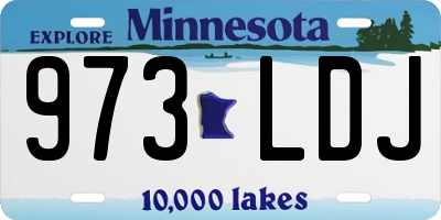 MN license plate 973LDJ