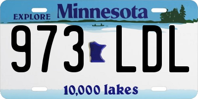 MN license plate 973LDL