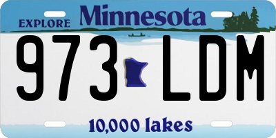 MN license plate 973LDM