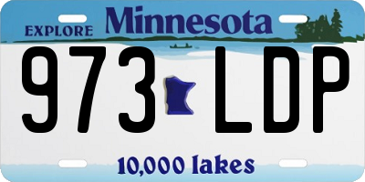 MN license plate 973LDP