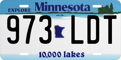MN license plate 973LDT