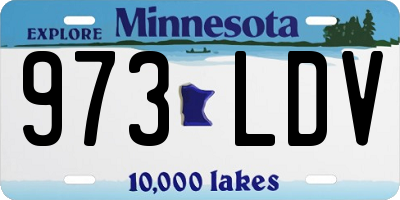 MN license plate 973LDV