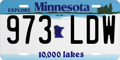 MN license plate 973LDW