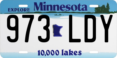 MN license plate 973LDY