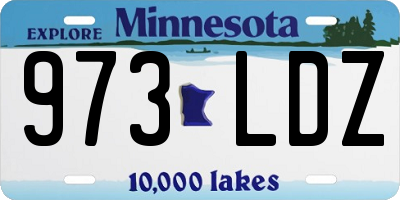 MN license plate 973LDZ