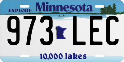 MN license plate 973LEC