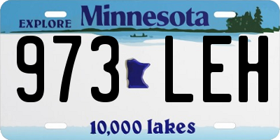 MN license plate 973LEH