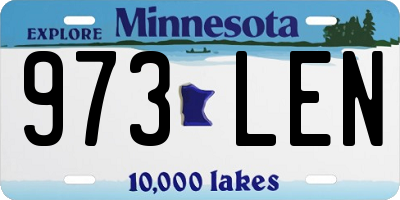 MN license plate 973LEN