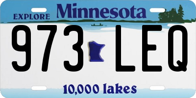 MN license plate 973LEQ
