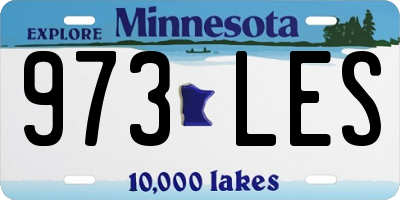 MN license plate 973LES