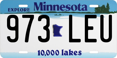 MN license plate 973LEU
