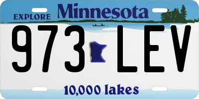 MN license plate 973LEV
