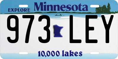 MN license plate 973LEY