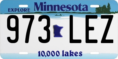 MN license plate 973LEZ