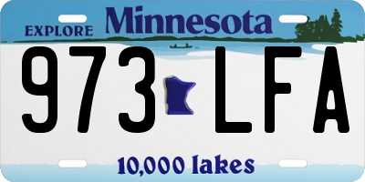 MN license plate 973LFA