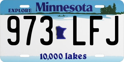 MN license plate 973LFJ