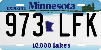 MN license plate 973LFK