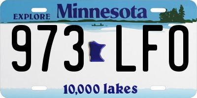 MN license plate 973LFO