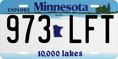 MN license plate 973LFT