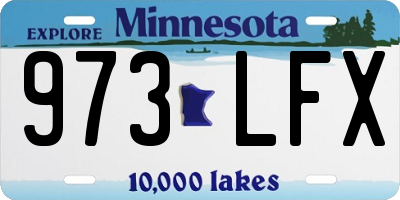 MN license plate 973LFX