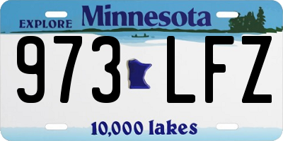 MN license plate 973LFZ