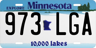MN license plate 973LGA