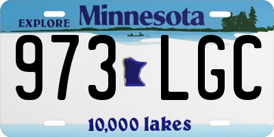 MN license plate 973LGC