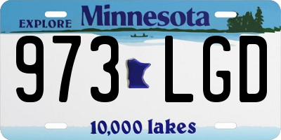 MN license plate 973LGD