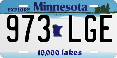 MN license plate 973LGE