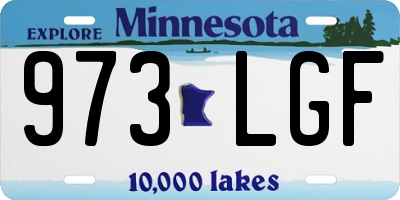 MN license plate 973LGF