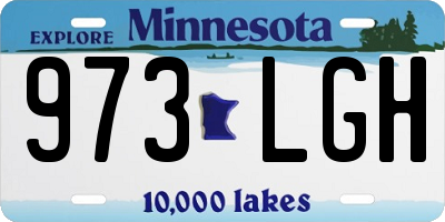 MN license plate 973LGH