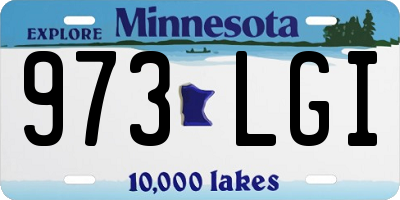 MN license plate 973LGI