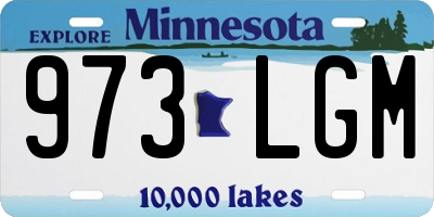 MN license plate 973LGM