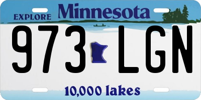 MN license plate 973LGN