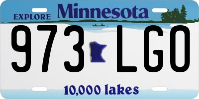 MN license plate 973LGO