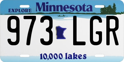 MN license plate 973LGR