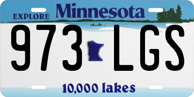 MN license plate 973LGS