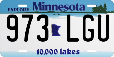 MN license plate 973LGU